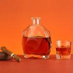 Super Flint Glass 750ml Whisky Gin Bottle with Customized Special Shape and