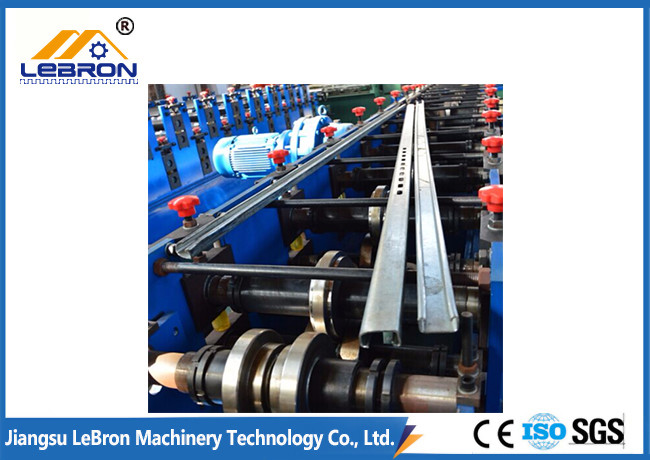PLC Control Automatic Solar Strut Roll Forming Machine Speed 12~18m/min Hydraulic Cut