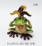 Frog bejeweled box Frog gift box Frog Alloy box Frog trinket box