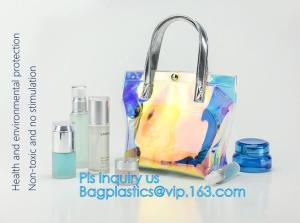 Wholesale Tote Bags for Shoulder Clear Purse PVC Transparent Handbags, laser pvc shopping bag fashion transparent PVC tote handbag from china suppliers
