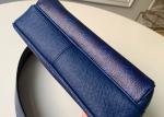 Black Square Taiga Leather Message Luxury Cross Body Bag Single Shoulder