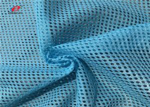 China Dry Fit Blue Colour Athletic Mesh Fabric 100% Polyester 100gsm For Sports Wear on sale