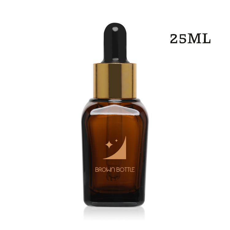 20ml Small Essential Oil Dropper Glass Bottle Silk Screen Surface