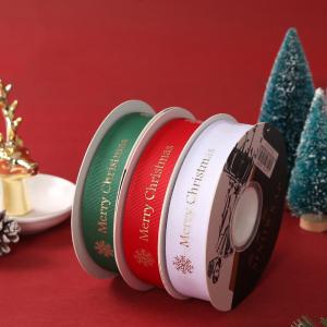 Wholesale Merry Christmas Gift Packing Christmas Grosgrain Ribbon 2.5cmX50Y 1 Inch Grosgrain Ribbon from china suppliers