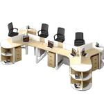 Simple and Modern Office Furniture Corner Combination Staff Table for 3/6 People