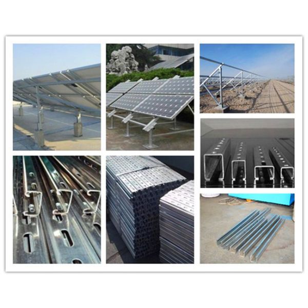 Steel Sheet Roll Forming Machine For PV Solar Ground Mount Bracket / Solar Panel Structure
