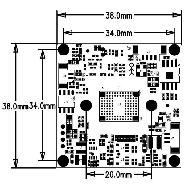 IMX307 IP WiFi Camera Module Full Color 2.9um High Speed Camera Module