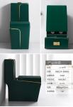 300mm 400mm Roughing In Sanitary Ware Toilet Luxury Green Gold Color