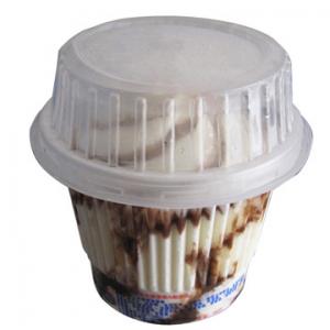 China 170ml Disposable Ice Cream Cups / PET Clear Plastic Sundae Cups With Lids on sale