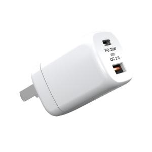 Wholesale Folding Type C QC3.0 USB PD20W Dual Port Wall Charger from china suppliers