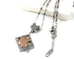 Couple necklace with Stainles Steel Materials, Lovers Puzzle Pendant Necklace