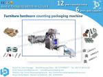Multi functional packaging machine to count and pack furniture spare parts