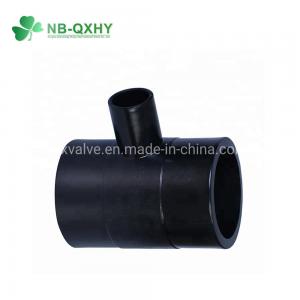 China Injection Finish Forged HDPE Pipe and Fittings Butt Fusion Reducing Tee Black SDR11 Pn16 on sale