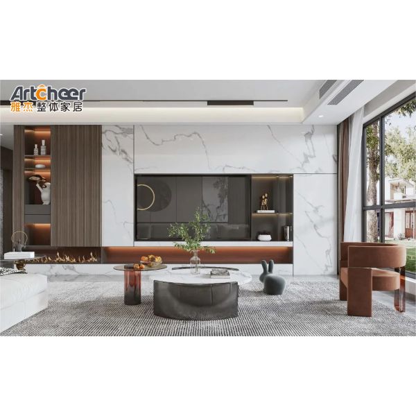 Customized Size Wall Mount TV Cabinet with Eco Friendly Material for Living Room and Bedroom