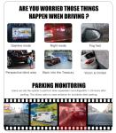 36VDC Bird View Car Camera Parking Sensor System Weatherproof 10in Split Screen