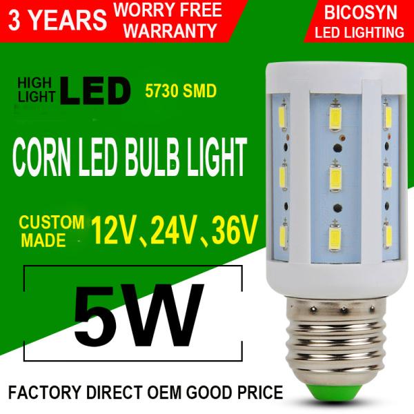 5W LED Corn COB Bulb E26 E27 5730 SMD LED Lamp Bulb (40w Incandescent Bulbs
