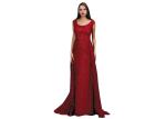 Big Red Color Tapestry Muslim Evening Dress Vintage Style Evening Gowns