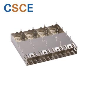 Wholesale Press Fit Fiber Optic SFP Module 1 X 4 Cage Temperature Range -55℃ To +85℃ from china suppliers