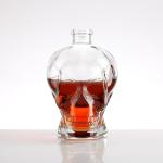 Newest Industrial 500ml Super Flint Glass Skull Vodka Bottle with Sealed
