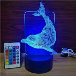 Indoor Acrylic 3D LED the Dolphins Night Light for Gift ,Cute Dolphins