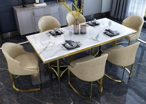 Wholesale Fashionable Tabletop Slate Dining Table Stainless Steel Frame from china suppliers