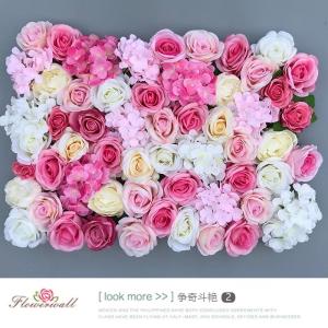 Wholesale Real Touch Artificial Flower Panel Silk Rose Wall For Wedding Stage Decoration from china suppliers