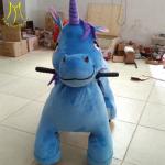 Hansel battery operated electric stuffed walking toy unicorn rides supplier