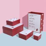 Strawberry Pattern Lipstick Luxury Gift Box Packaging For Valentines Day