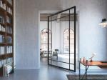 Black 6A 12A Space Aluminum Internal Glass Pivot Doors For Office