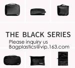 Custom Travel Organizer Cosmetic Ziiper Black Tyvek Paper Bag,Factory Price