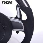 Audi R8 TT High Glossy Forged Carbon Fiber Steering Wheel Luxury Alcantara