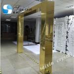 Wedding event decoration gold mirror acrylic arch for backdrop