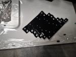 Custom Black Powder-Coated Stamped Mounting Brackets | Multi-Hole Sheet Metal
