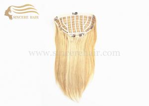 China 16 Blonde Hair Wigs - 40 CM Straight Blonde Remy Human Hair Half Wig 90 Gram For Sale on sale