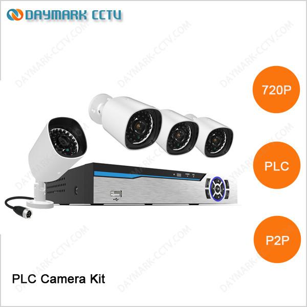 Easy Installation Outdoor waterproof 4CH Power line communication PLC nvr kit