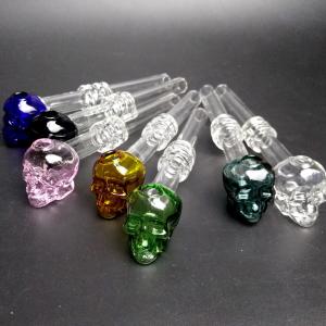 Wholesale Recyclable Skull Glass oil burner pipe Bubbler Bowl 5.5&quot;Inch Lenght Lightweight from china suppliers