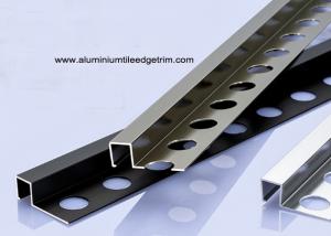 Wholesale 10mm Square Box Aluminium Tile Edge Trim Polished And Anodized from china suppliers
