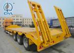 70 Ton Heavy Duty 3 Axles Stonger Low Bed Truck Trailer For Machinery Transport