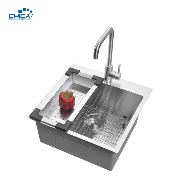 Single Bowl SUS304 Stainless Steel Kitchen Sinks Handmade House Kitchen Sinks