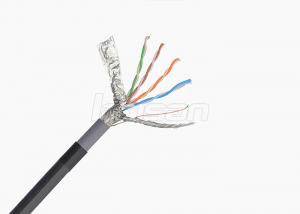 China Stable Performance SFTP Cat5e Cable , 500m 0.5mm CCA CAT5E Wire 4 Pair Lan Cable on sale