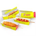 Custom Printed Logo Hot Dog Boxes Sandwich Bags Kraft Paper Fast Food Packaging