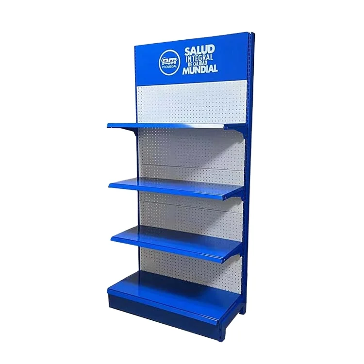 2023 New Shelves China Factory Customized Color Size Steel Single Side Rack for Supermarket Shop Supermarket Equipment