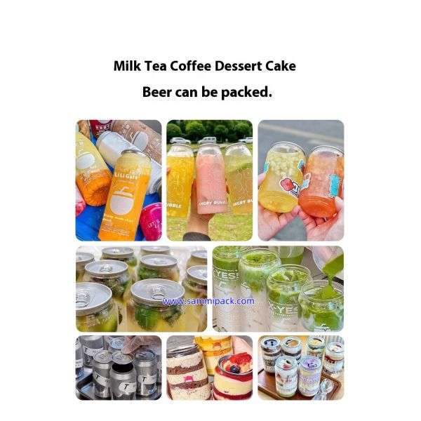 Factory Manufacturer Plastic Soda Can Sealing Machine Non Rotary Juice Dessert Tuna Can Seamer Machine for Sale