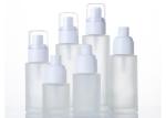 Clear Frosted Glass Serum Pump Bottles 50ml 100ml Empty Skincare Bottles