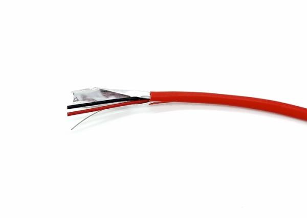 2 Cores Shielded Fire Alarm Cable , Heat Resistant Flexible Cable 22AWG Bare