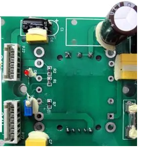 Low volume PCB board with carbon ink for prototyping and small-batch production.