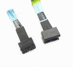 30AWG 72P STR TO 72P Elbow 0.5 Meter Internal SAS Cable
