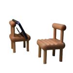 New wooden chair beech mobile phone holder creative small stool holder desktop