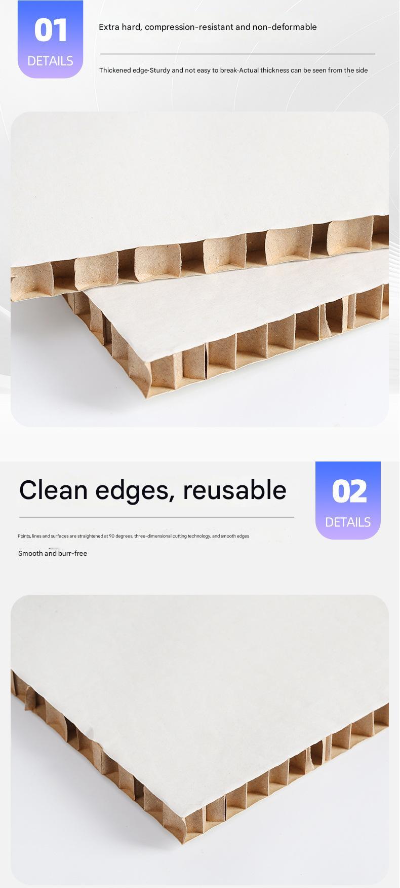 White Honeycomb Cardboard With Stiffened White Card Board