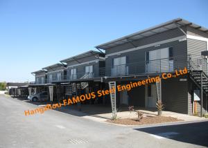 Wholesale Double Storey Flat Pack Accommodation Block With Modern Look Roof And External Wall And A Carport from china suppliers